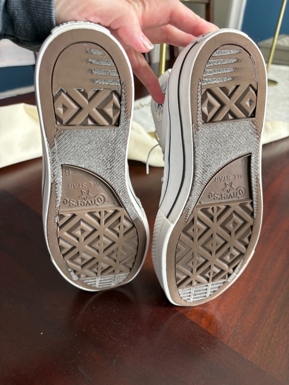 Converse White High-Top Platform Sneakers - Picture 4 of 11